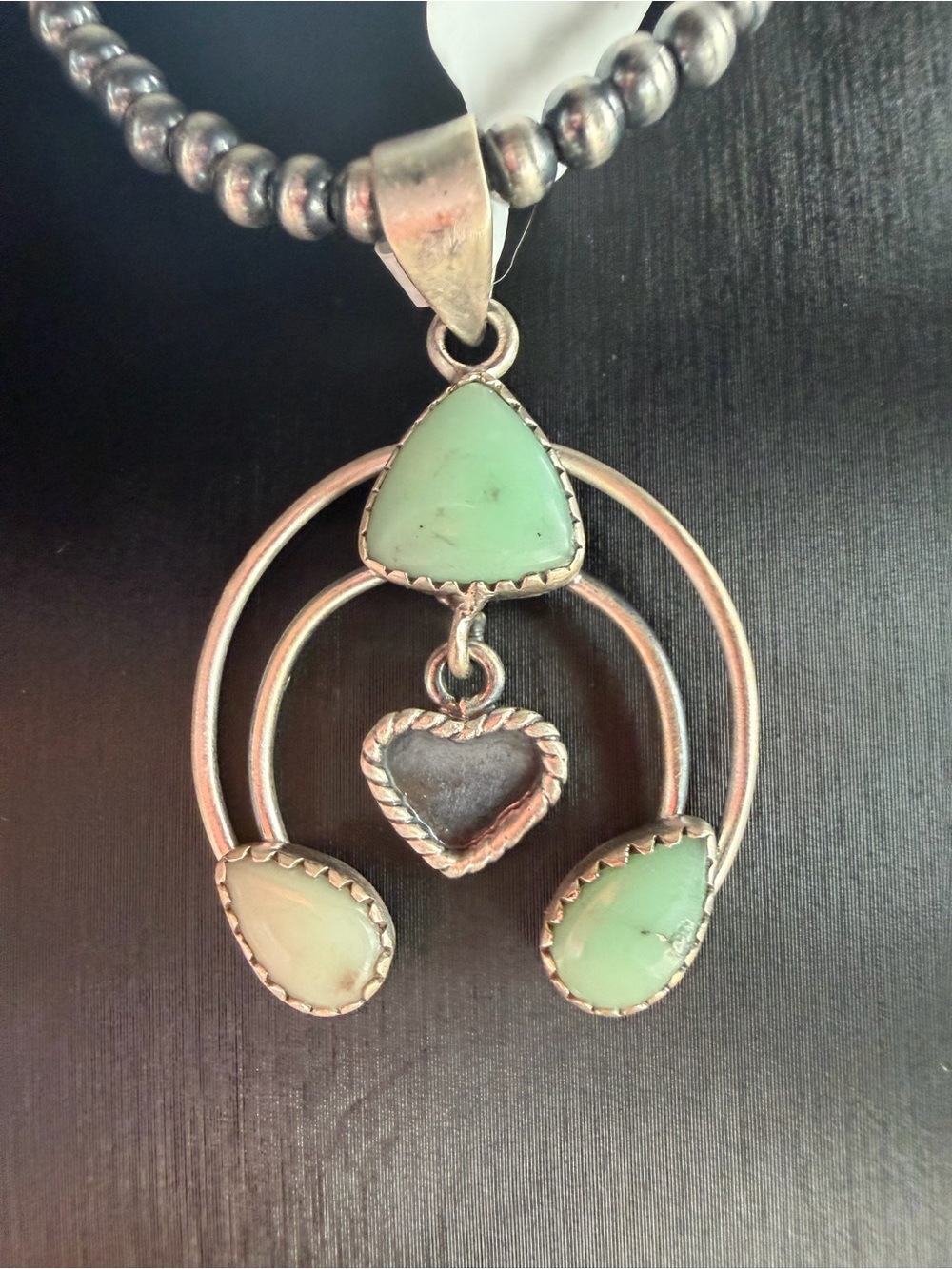 Sterling Silver Paloma   Heart Naja Pendant